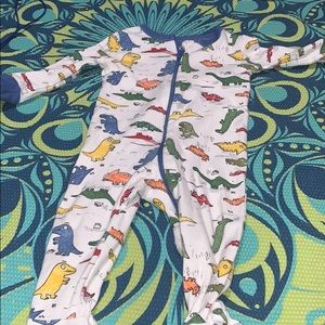 A white in blue /dinosaurs onesie for baby boys